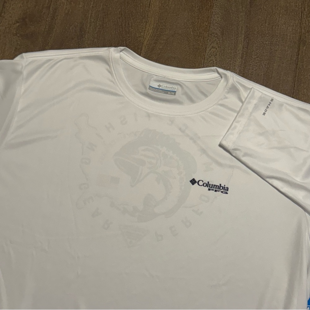 Columbia Men’s Terminal Tackle PFG Statetriot Long Sleeve Top White NWT Size XL